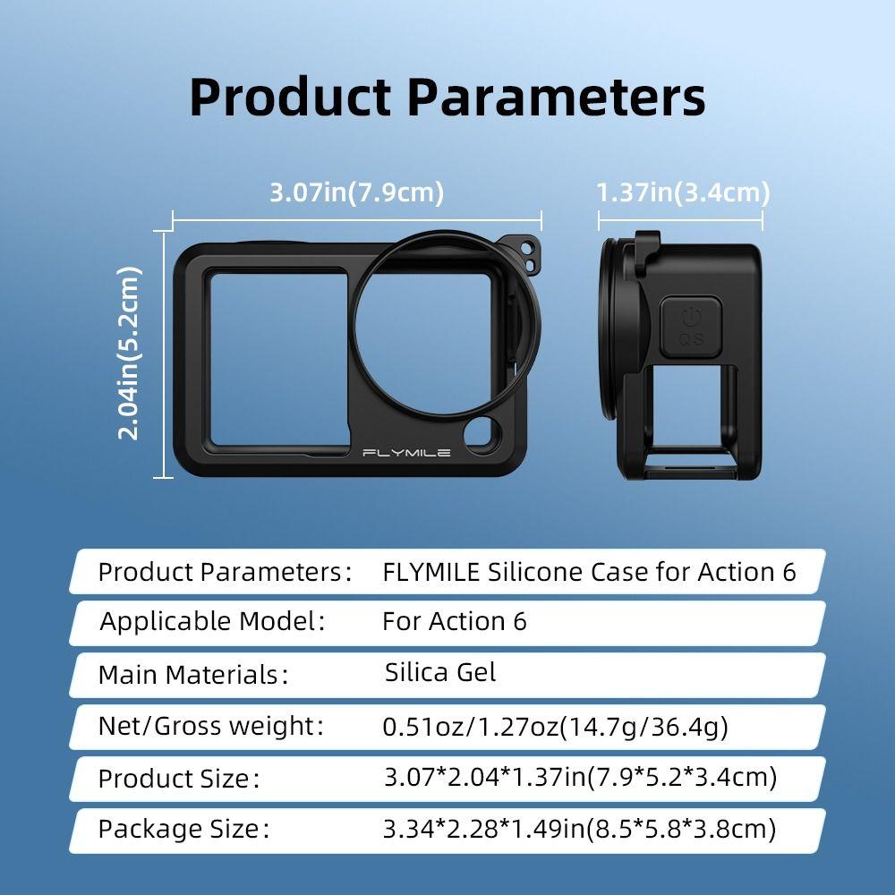 Anti-Scratch Camera Protector Silicone Lens Cap for DJI Osmo Action 6 Action Camera Accessories