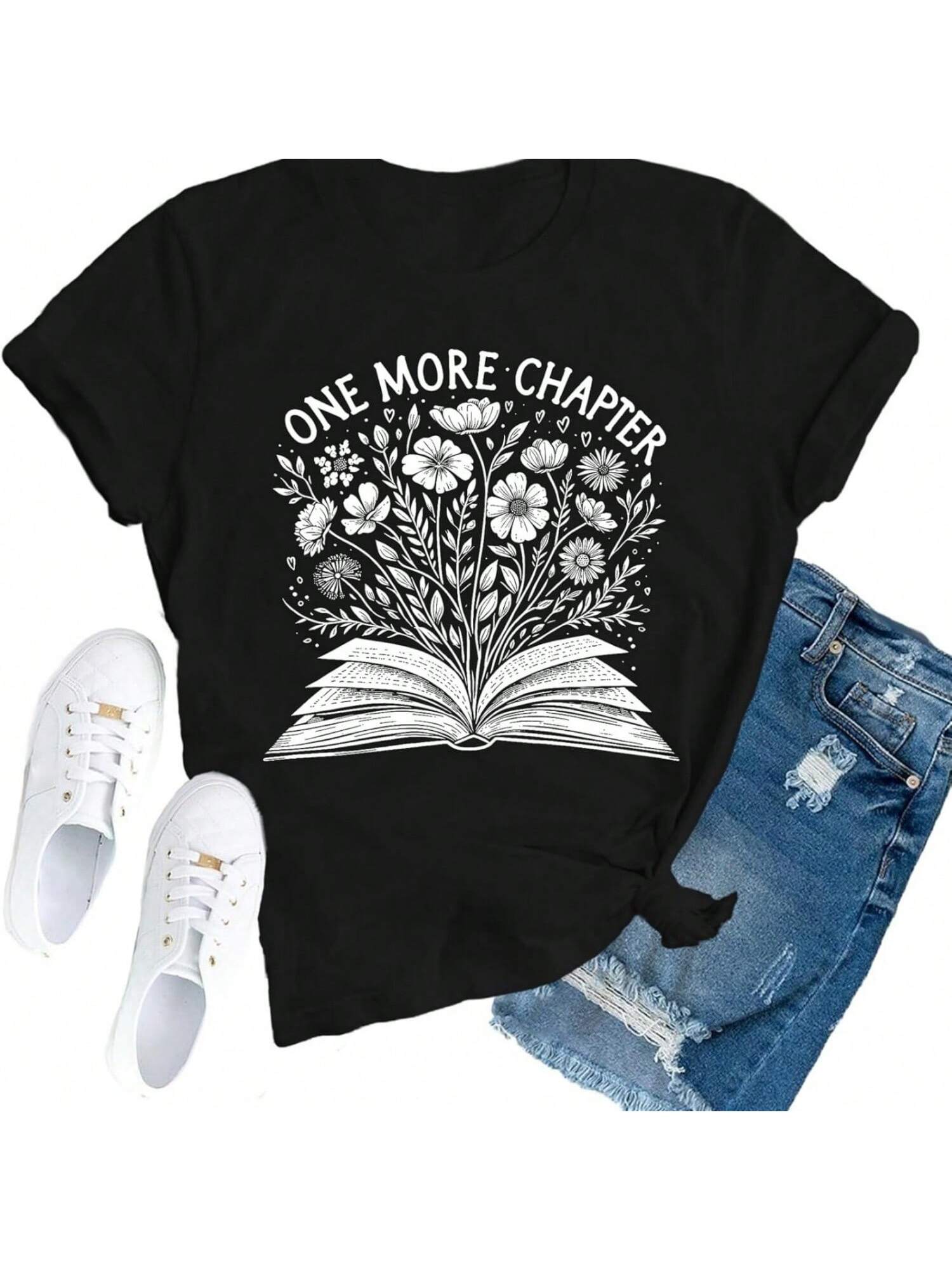 Wounisex Book Reader Shirt Reading Teacher T-Shirt Wildflower Librarian Tee Tops S разноцветный