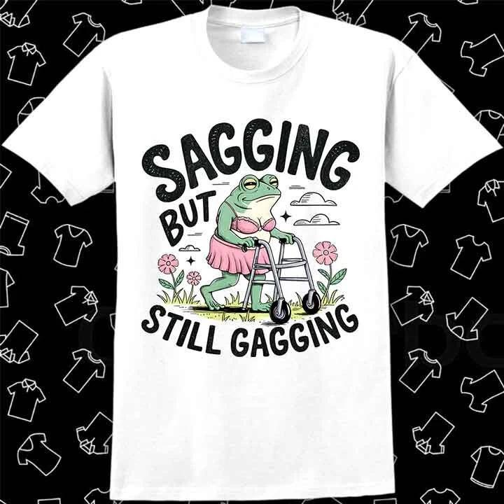 Sagging But Still Gagging Summer Mens Tracksuit Tshirt Roundneck Pullover Casual Breathable Sportswear Shortsleeved Tops S