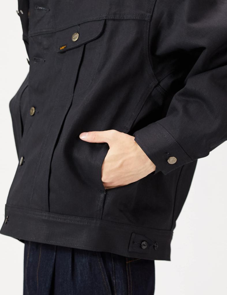 Lee Outerwear Oversized Storm Rider Denim Black Size S [Official] Jacket, Men's, Denim,