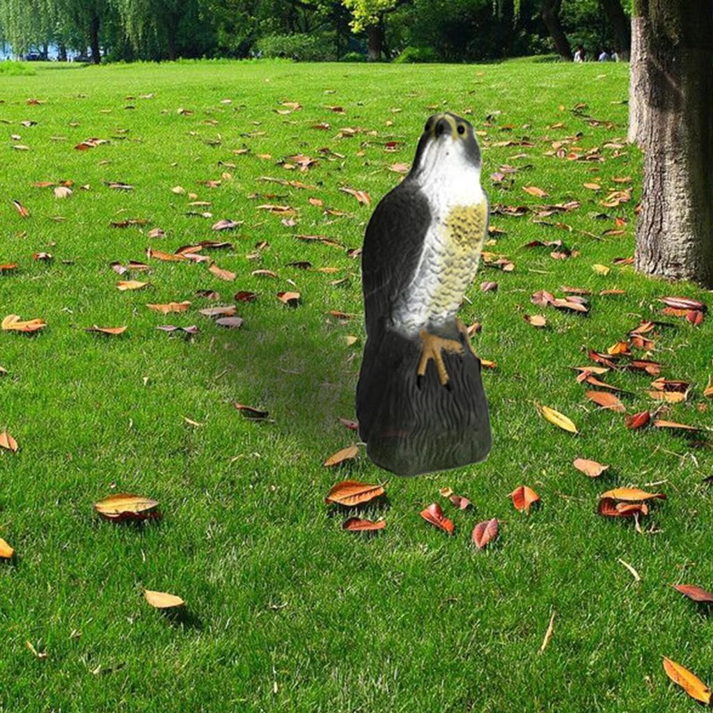 Fake Falcon Owl Hawk Hunting Decoy Deterrent Scarer Repeller Garden Lawn Decor
