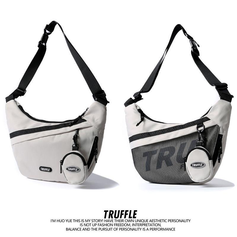 

Модная сумка-мессенджер бренда Truffle, мужская, большой вместимости, для путешествий и отдыха, сумка-пельмень, женская, легкая, на плечо, нагрудная сумка, рюкзак SWJ-M White Ash
