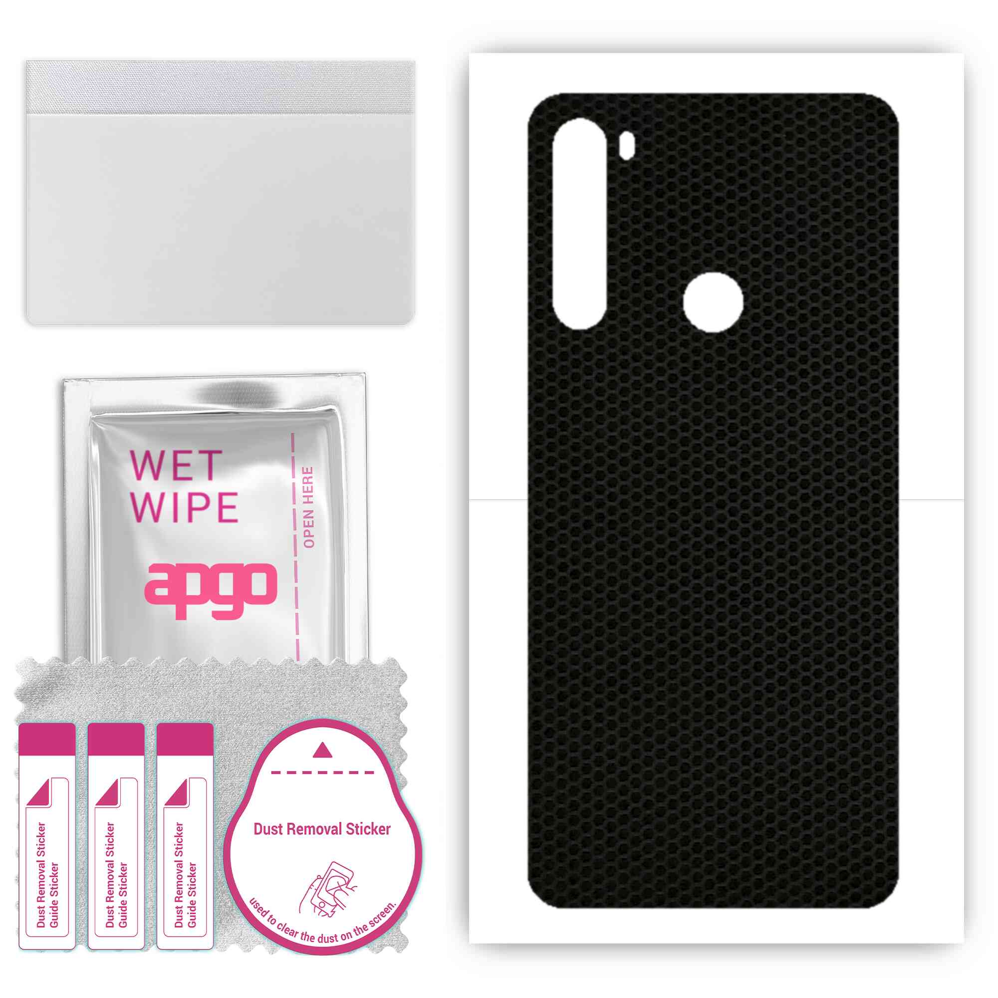 

Apgo Protective Skin Sticker для задньої частини, сумісний із Xiaomi Redmi Note 8T, Wrap Film, Foil, Vinyl - Pattern Matrix