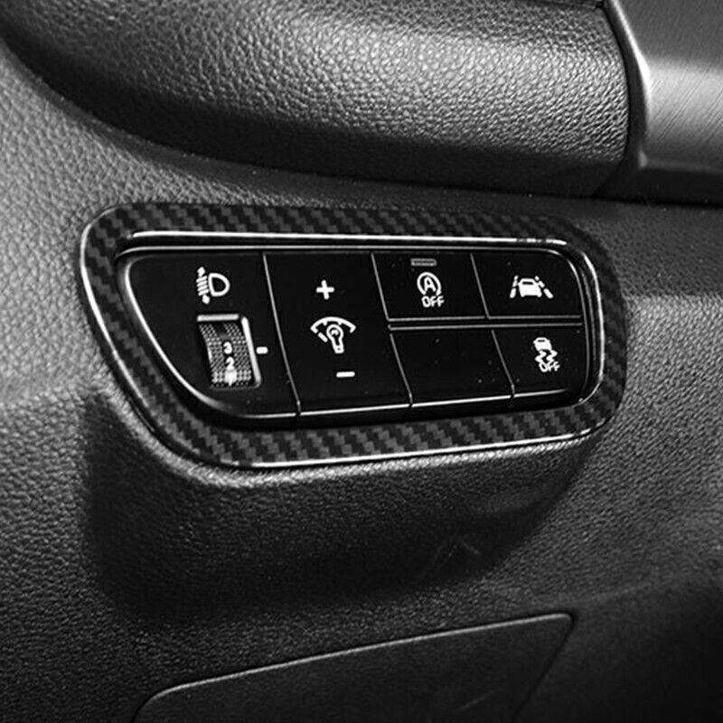 For Kia Seltos 21-22-23 Carbon Fiber Look Driver's Side Dash Control Cover Trim