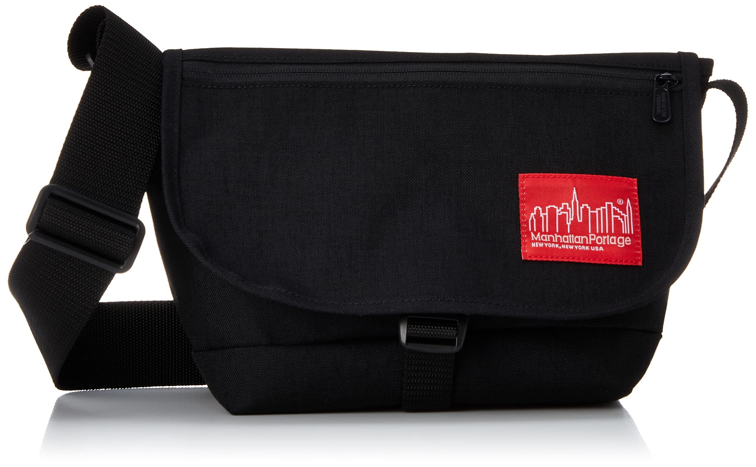

Genuine Messenger Bag Nylon Messenger Bag JR Flap Zipper Pocket MP1605JRFZP Black [Manhattan Portage] [Official]