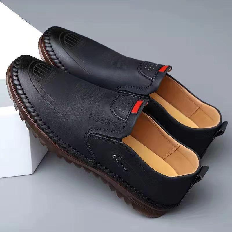 Spring men's leather shoes versatile casual soft leather shoes business soft-soled driving shoes