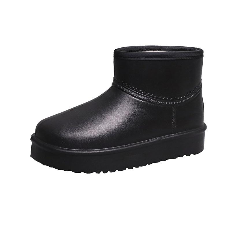 

Women s Winter Fashion Outdoor Warm Anti Slip Waterproof Midsole Thick Sole With Fleece Rain Boots And Snow Boots 36-37