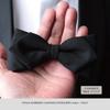 [Y&TAILOR] Bow Tie, Wool, Canonico, Made In Japan, Formal, High-End, Premium Brand, Stylish, Gift, Y&TAILOR (Black)