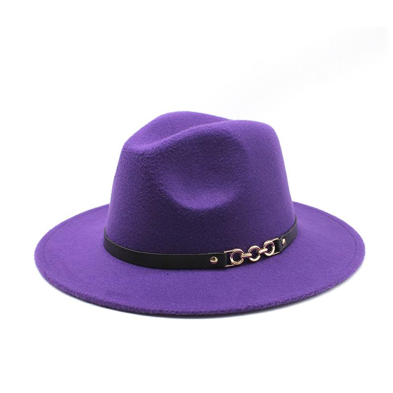 Felt Big Eaves Hat Woolen Hat Chain British Style Classic Jazz Top Hat Jz-68