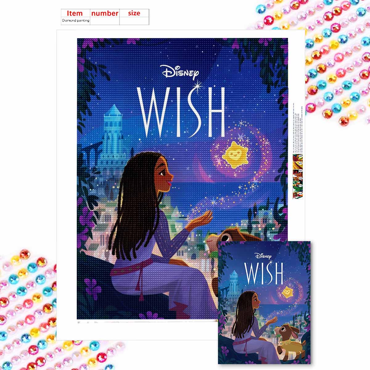 

5D Diy Diamond Painting The Little Girl and The Little Deer Full Drill Rhinestones Mosaic Embroidery Handmade Products Home Decor Gift Round 20x30cm