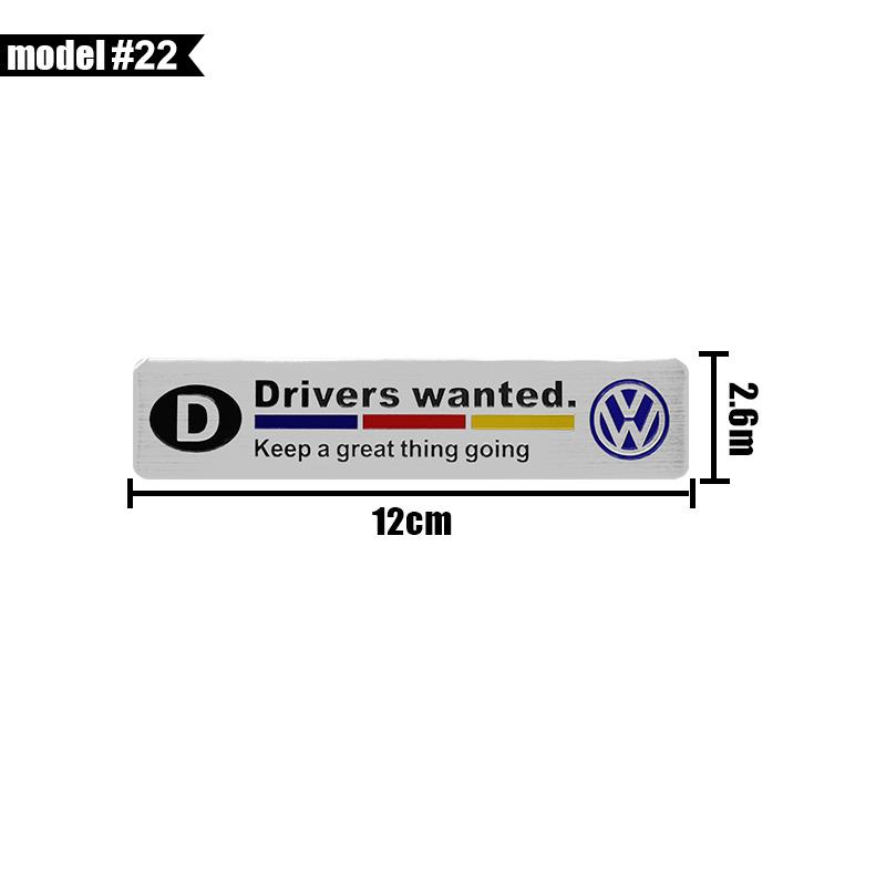 For VW Golf Tiguan Touran Polo GTI Jetta Passat CC Scirocco Arteon 3D Car Metal Emblem Badge Car Body Trunk Badge Stickers Decal