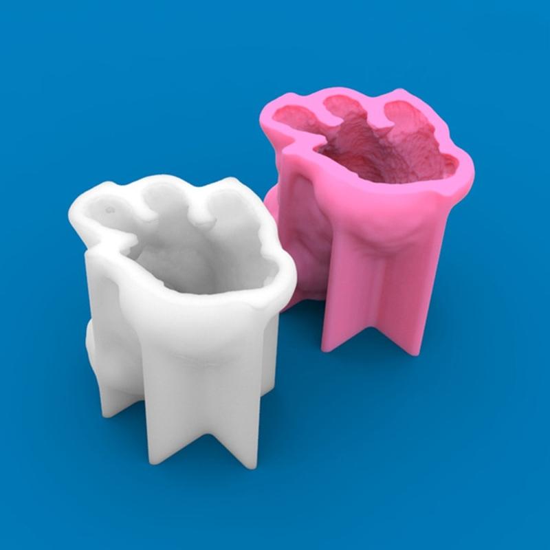 3D Large Dog Candle Silicone Mold for Handmade Desktop Decor Gypsum Epoxy Resin Aroma Candle Mould for Home Decoration