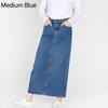 Jeansrock für Damen, langer Rock, Date-Outfits, koreanische Mode