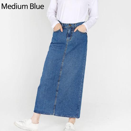 Jeansrock für Damen, langer Rock, Date-Outfits, koreanische Mode