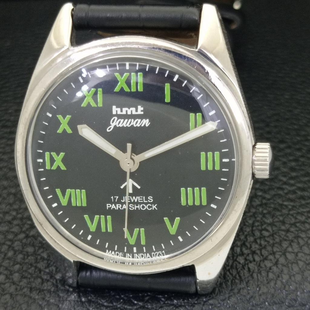 HMT JAWAN VINTAGE HAND-WINDING INDIAN MENS BLACK COLOR DIAL WATCH A700290-5
