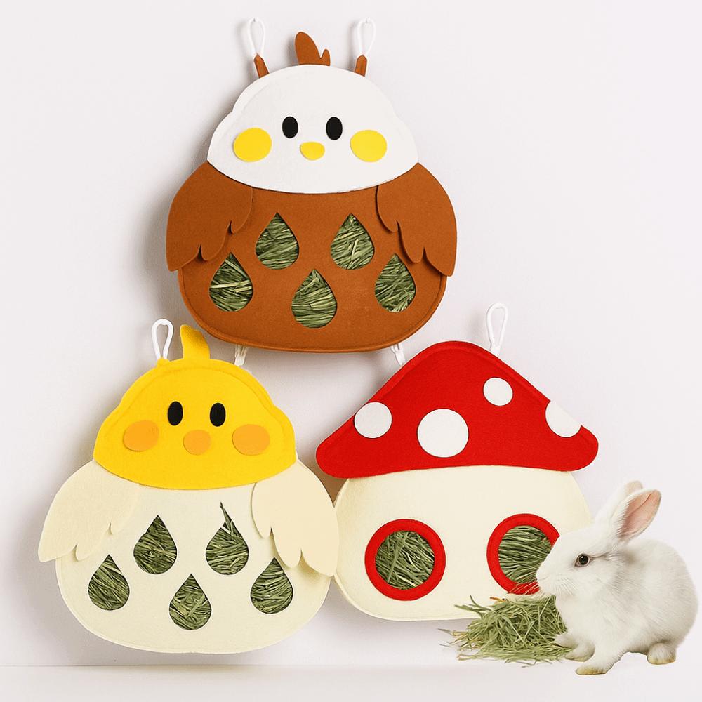 Large Capacity Guinea Pig Hay Feeder Hanging Hanging Grass Feeding Bag for Rabbit Chinchillas Rats