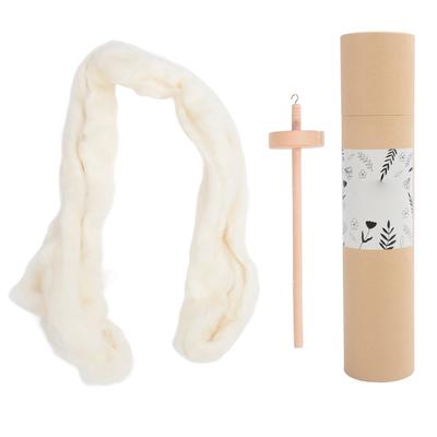 Fuso a goccia in legno Kit professionale per filatura fai da te con tops di lana per principianti per cucito