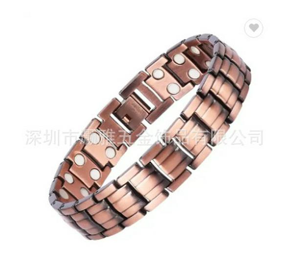 Bracelet de santé en pierre magnétique: Anti-Radiation & Anti-Fatigue, Design Coquille de Tortue Électroplaqué Sous Vide