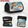 1pc Large Capacity Double Layer Flip Pencil Case Suitable for Schools, Offices & Travel - Adorable Turtle Design with Zipper Closure, Large Flip-Top L