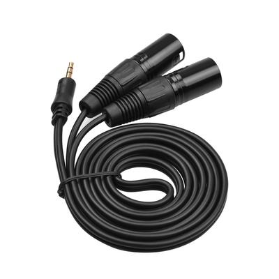 3.5mm To Dual XLR Cable Male 1 8 Inch To 3 Core Double XLR Audio Cable 4.9Ft TRS Audio Adapter Stereo Microphone Cable
