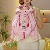 Girls' Spring & Autumn Lace Bow Hooded Set - 2025 Collection