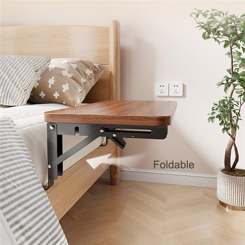 Table Under Bed Mat Foldable Collapsible Organizer Attachable Bedside Bedroom Shelf Dorm Bunk Bed Storage For Space Saving