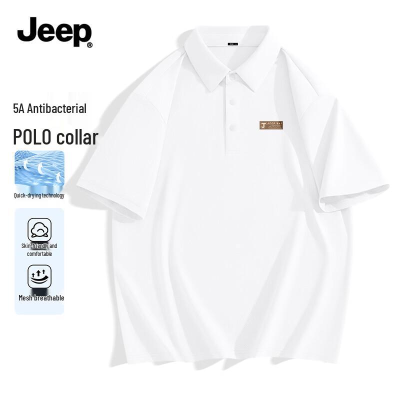 

Jeep Men s Mesh Breathable Short Sleeve Polo Shirt M