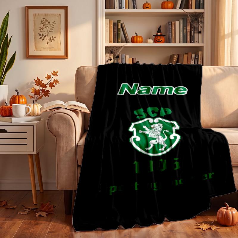 Sporting Clube de Portugal Custom Flannel Blankets Soft Warm Cozy Throws for Home Decor Holiday Gifts