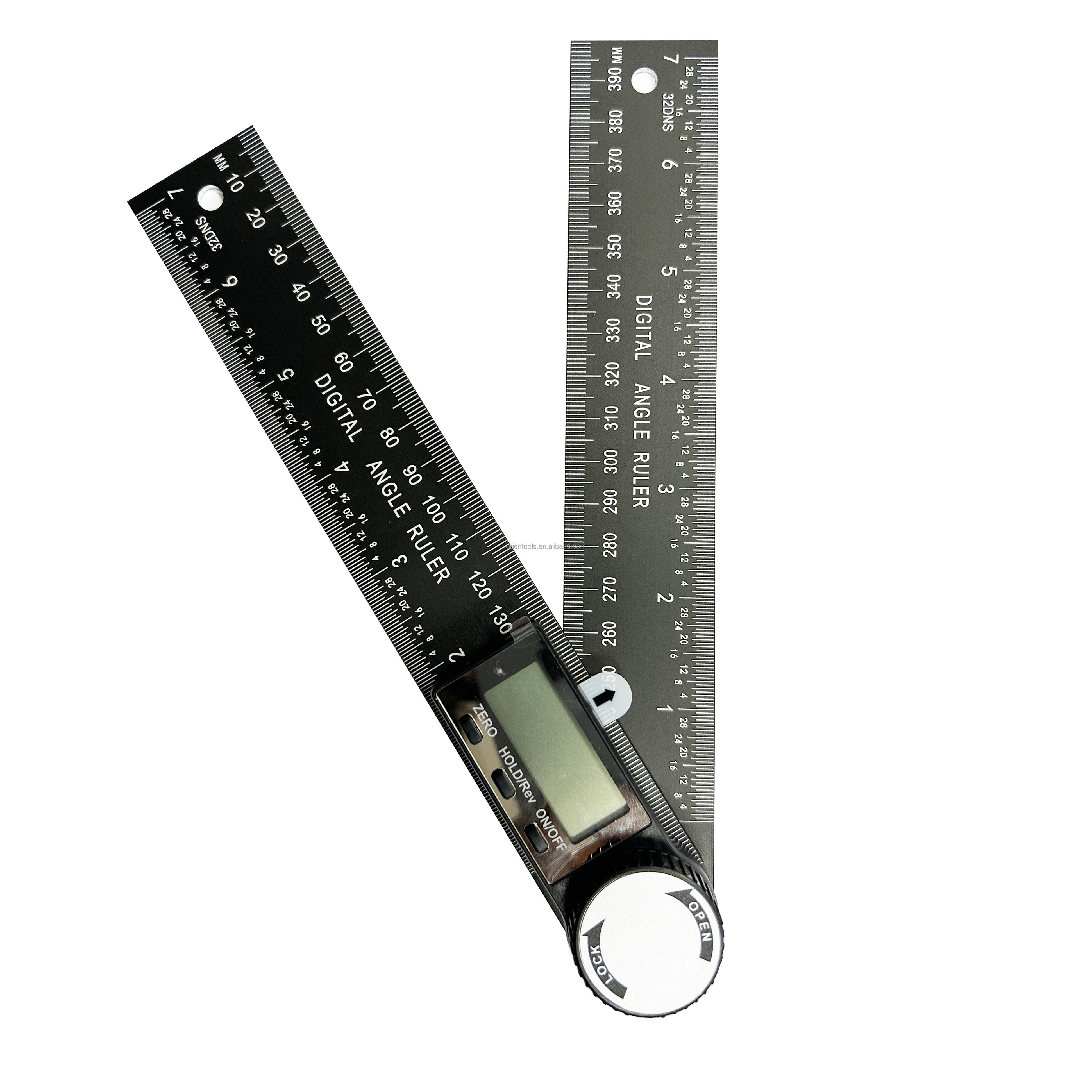 300mm Black Aluminum Digital Angle Protractor Level 0-3m