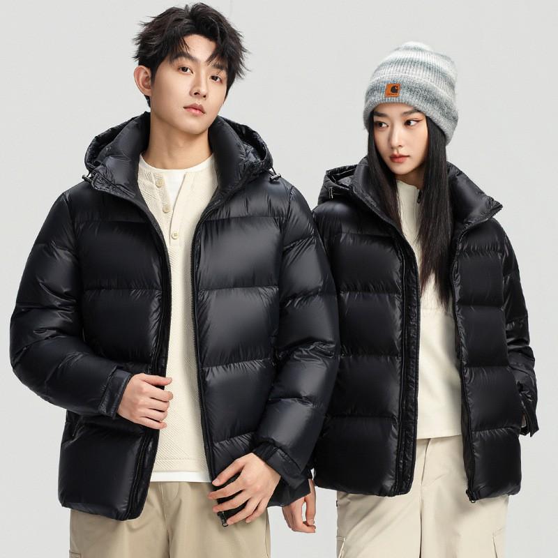 Mens Womens Winter Down Jacket 90% White Duck Hooded Thick Warm Coat Cold Weather Daily Wear
