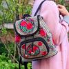New National Embroidery Women Shopping Cover Backpacks!Nice Floral Embroidered Lady Bohemian Backrack Top-sale Canvas Backpack