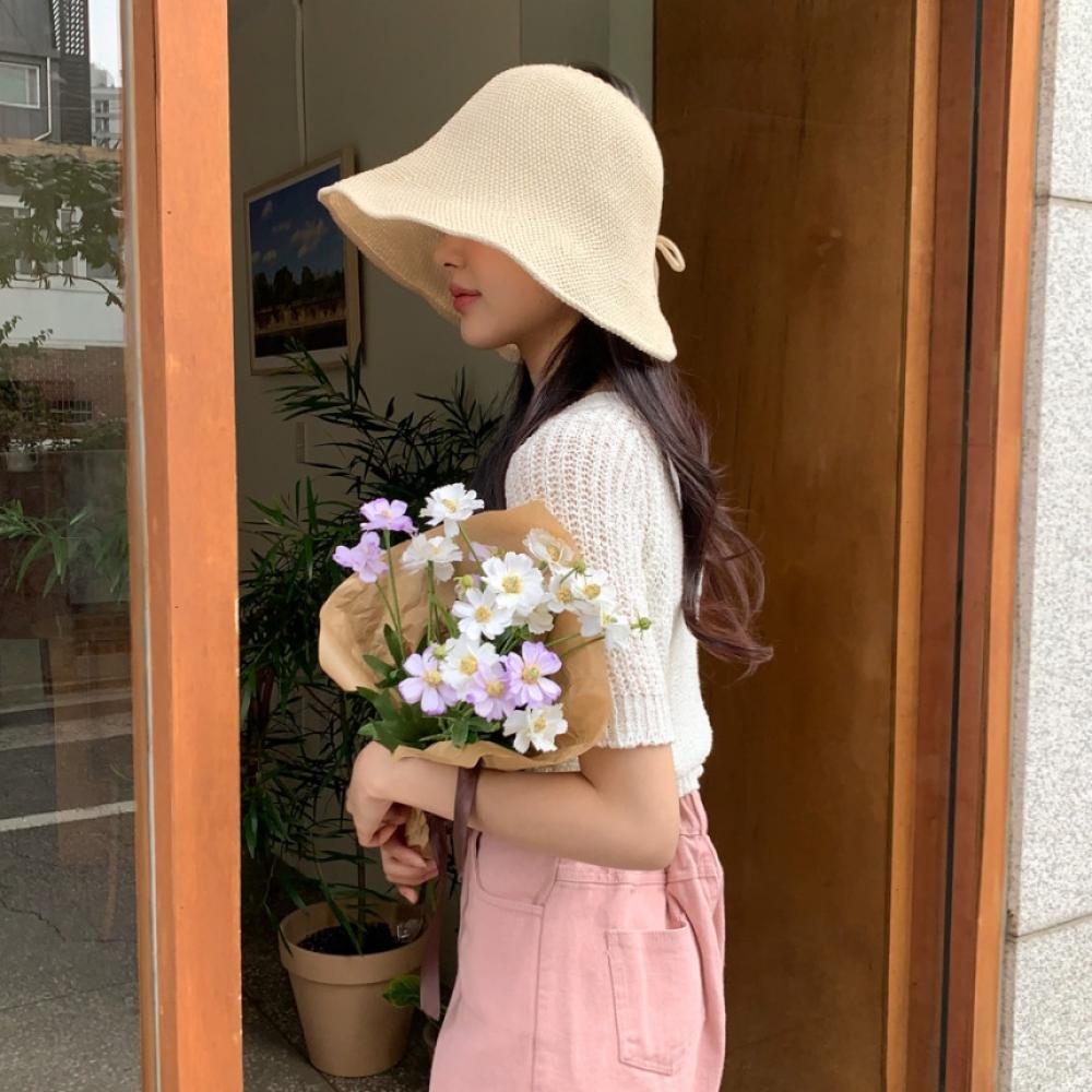 

Шляпа с полями из ротанговой ленты Blue City Clody, 4 цвета, с узлом для волос