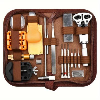 168 Watch Repair Tool Sets, Including Screwdrivers, Tweezers, Watch Back Cover Opening Tools, Etc. Professional Watch Battery Replacement