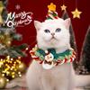 Hand-Knitted Wool Christmas Pet Snood Collar for Cats and Small Dogs