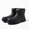 Rain Boots Waterproof Spring Winter Shoes Men Rain Boy's Water Rubber Black Ankle Boots Slip-on Botas