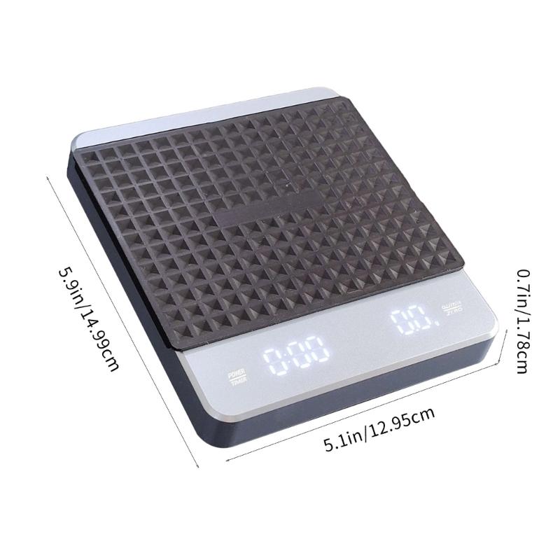 Lightweight Coffee Brewing Scale Not Slip Base & Small Timers for Camping Use
