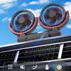 Fan For Car Quiet Head Fan USB Operation Fan Double Head Car Fan With 360 Rotation Quiet Operation For Car Seat Kids