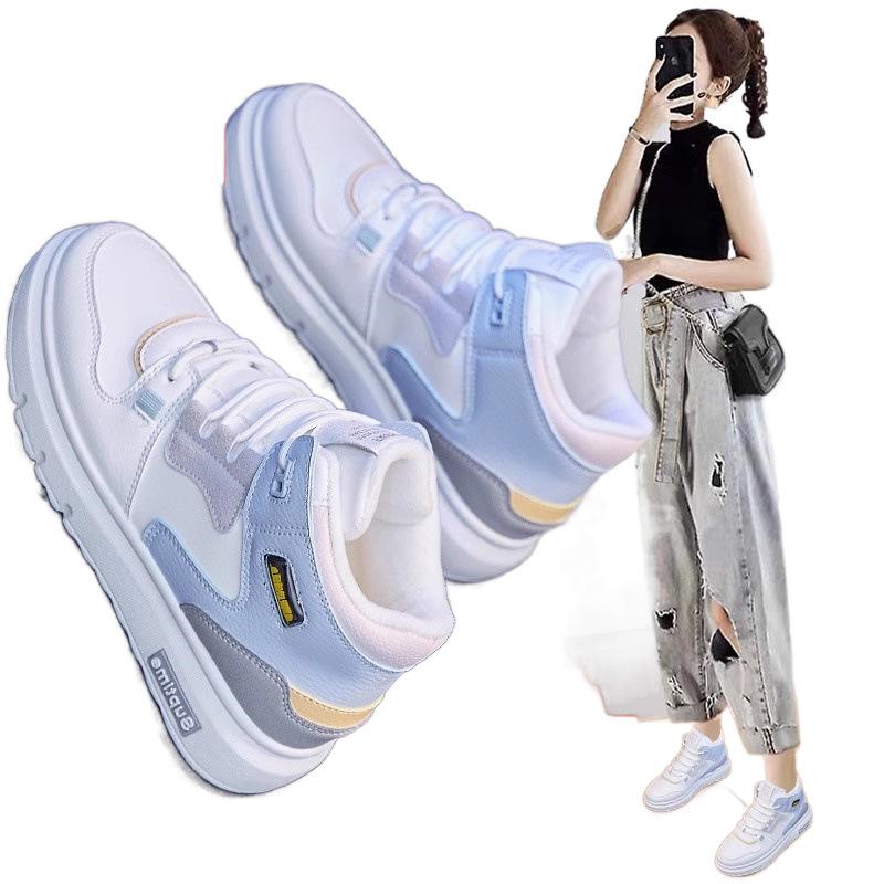 Li Yili high-top autumn and winter student sports board shoes with velvet and two cotton shoes