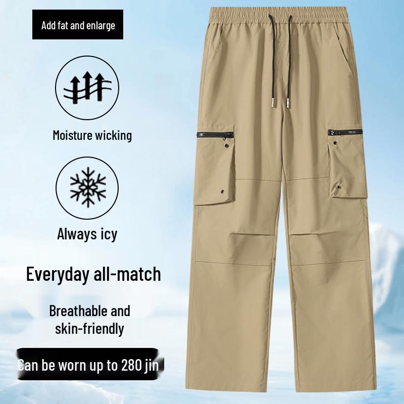 Men's Plus Size Loose Fit Straight Leg Cargo Pants