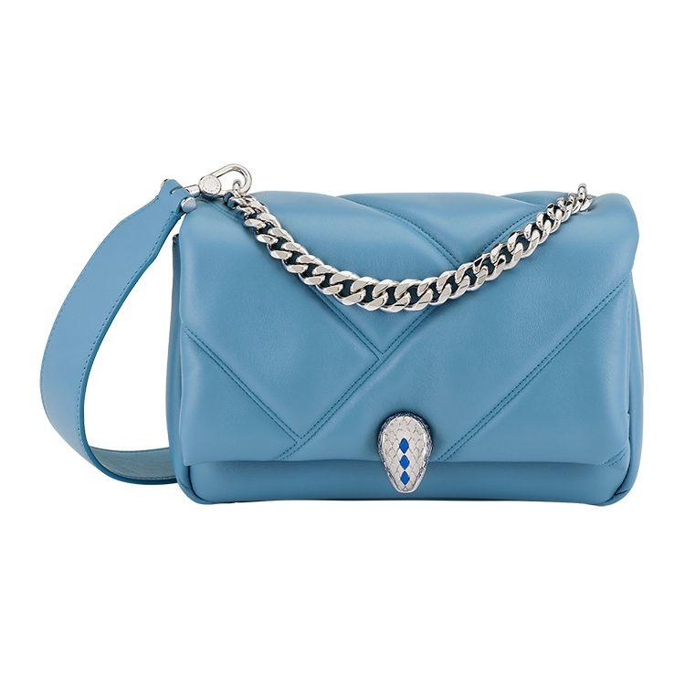 

BVLGARI Serpenti Cabochon Chain Bag With Snake Head Clasp Women Handbags Sapphire-Blue 291490 Box(Basic Set+Box)
