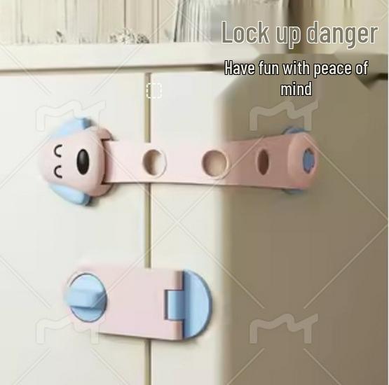 Children's Adjustable Safety Lock for Drawers, Cabinets, and Refrigerators - Anti-Pinch, Transparent, Baby-Proof Latch.