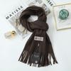 High-End Women's Wool Scarf - Cashmere Feel, Solid Color, Autumn/Winter, Unisex Versatile Shawl