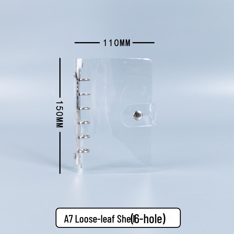 A7/A5/A6/A4/B5 Transparent PVC Planner with Ring Binder and Notebook Cover