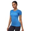 Womens Quick-Dry Workout T-Shirt With Mesh Panels Stretch Fitness Top Running Yoga Gym