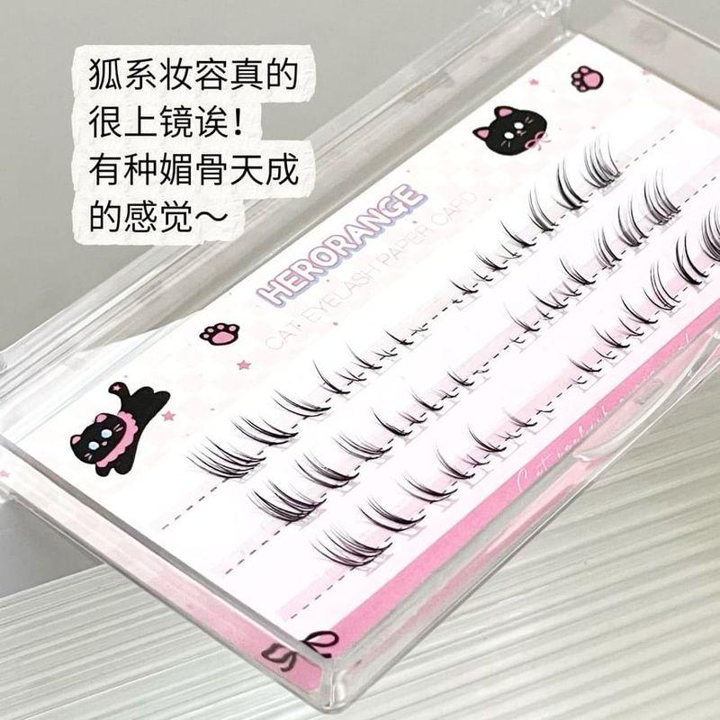 LuxeFlutter - Natural Fox Eye Cluster Low False Eyelashes