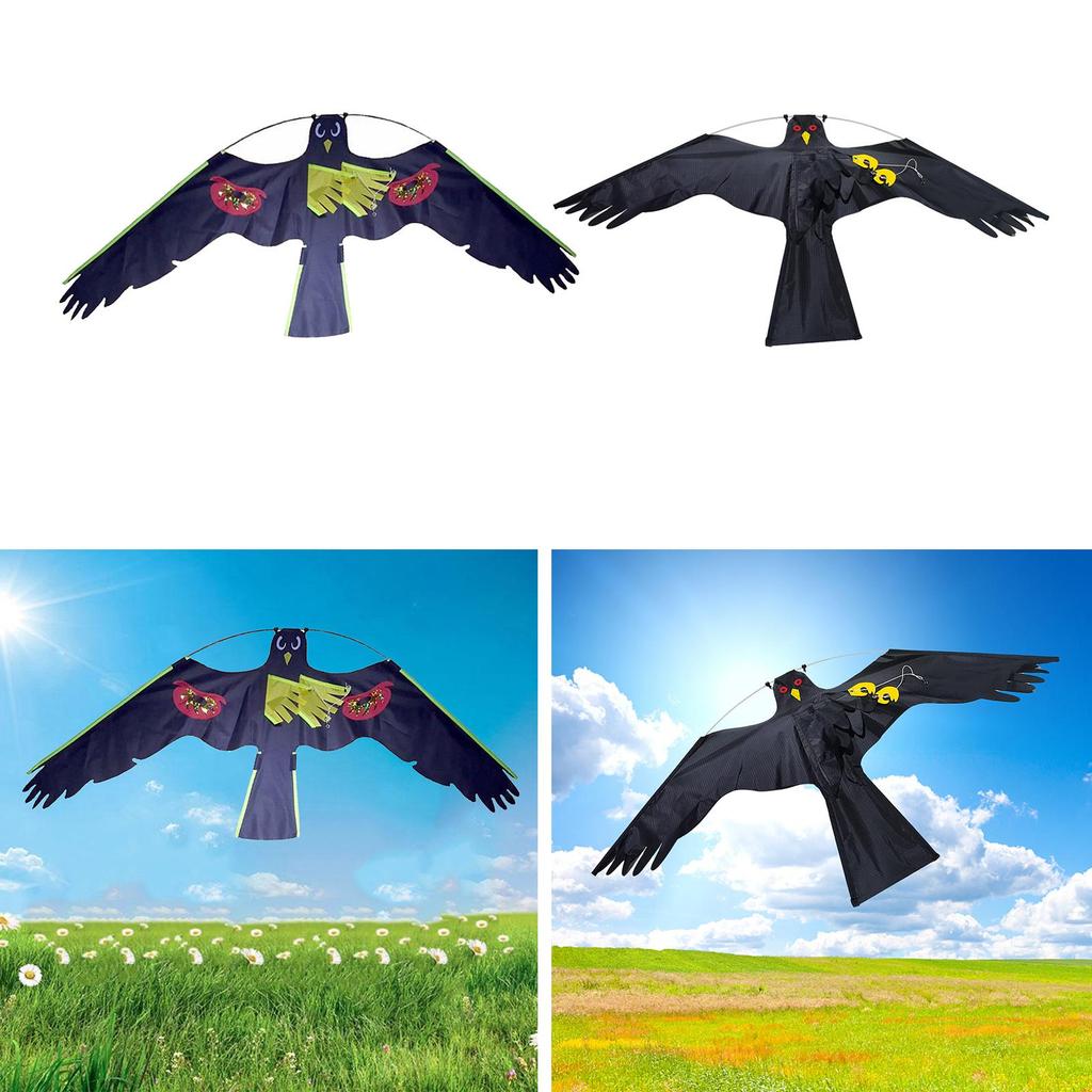Realistic Large Flying Hawk Kite Bird Repeller Bird Scarer Pigeon Decoy