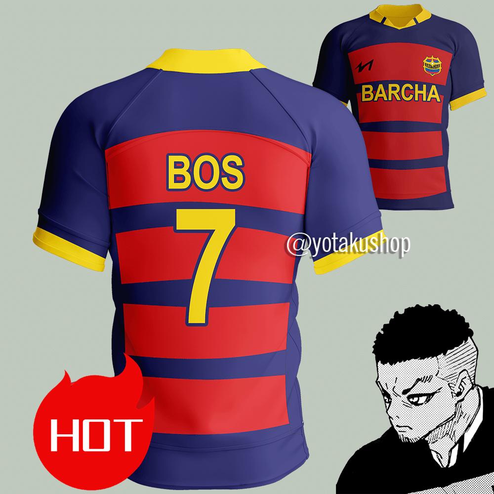 Blue Lock FC Barcha Bunny Iglesias 19 Lavinho 87 Anime Cosplay Herr V-ringad Tröja Kortärmad T-shirt Toppar Mode Anpassad T-shirt