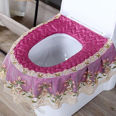 Zacht kant Retro kant kussen Toiletzitting kussen Huishoudelijke toiletringhoes Antibacterieel