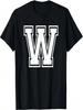 Buchstabe W Name Initial Varsity Alphabet Monogramm T-Shirt