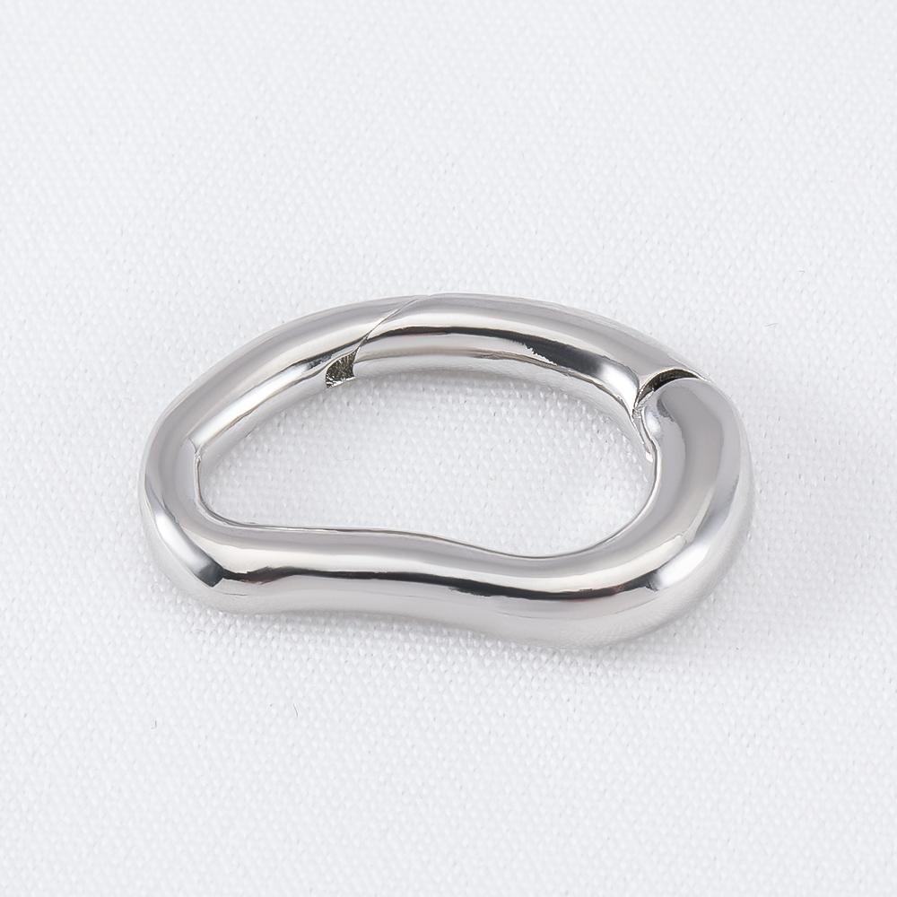 18K Vergoldeter D-Ring Erbsenförmiger Federverschluss zum Armbandherstellen Messing Schnallenverschluss Karabinerverschlüsse für Schmuckherstellung Zubehör